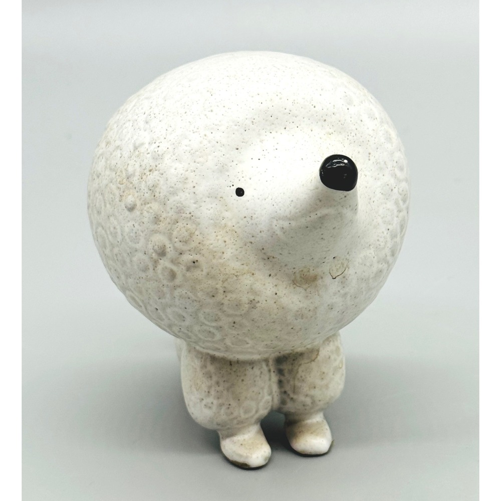 Toscany White Poodle Dog Figurine Ceramic Whimsical Japan